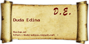 Duda Edina névjegykártya